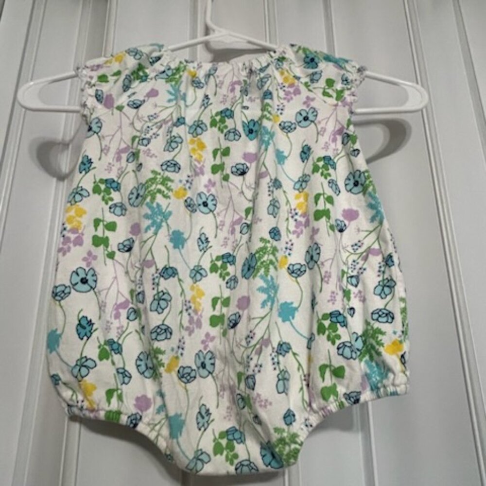 Old Navy - Baby Girl's Floral Romper, Size 12-18 Months - Picture 3 of 6